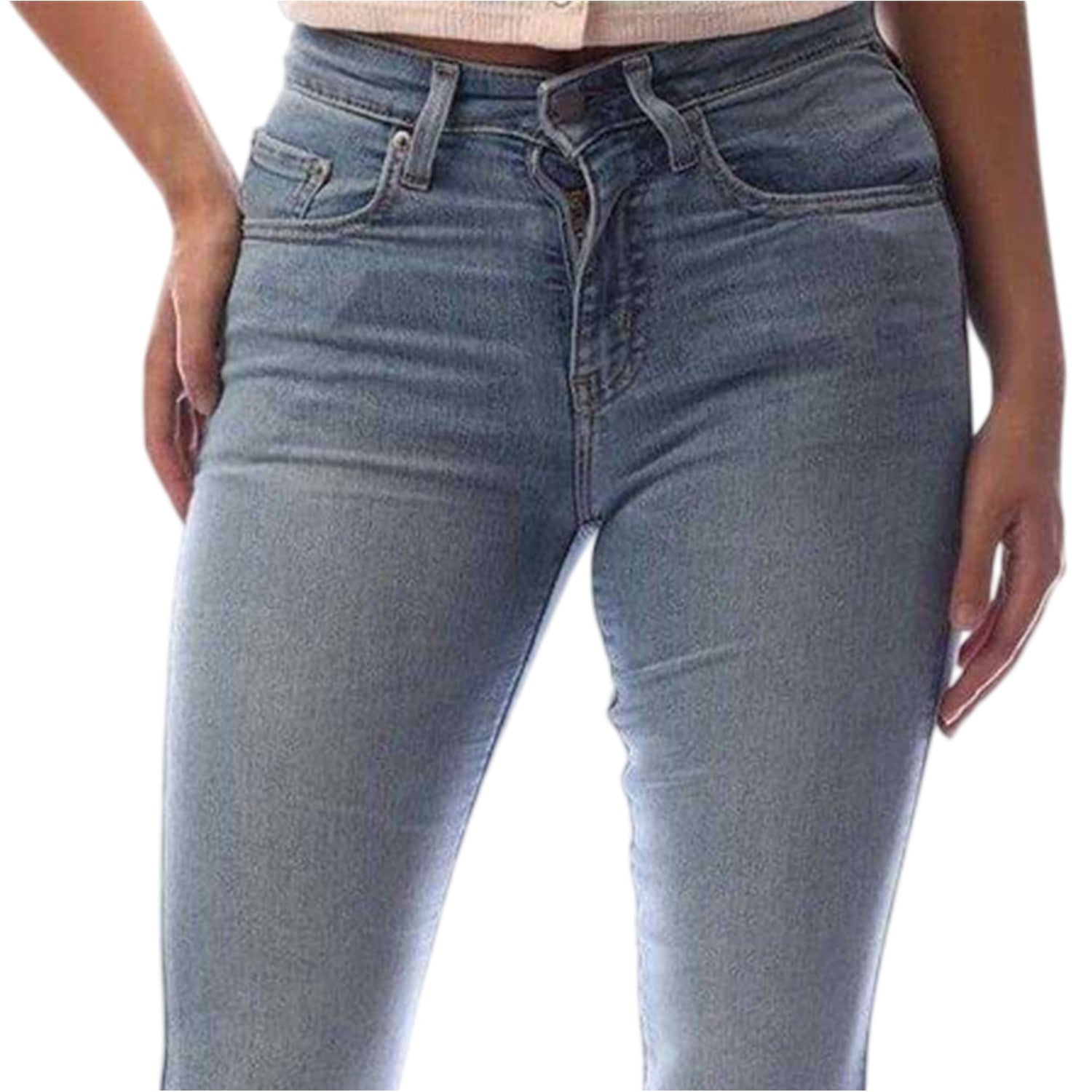 Blue - Back - Levis Womens-Ladies 5 Pockets Flared Jeans