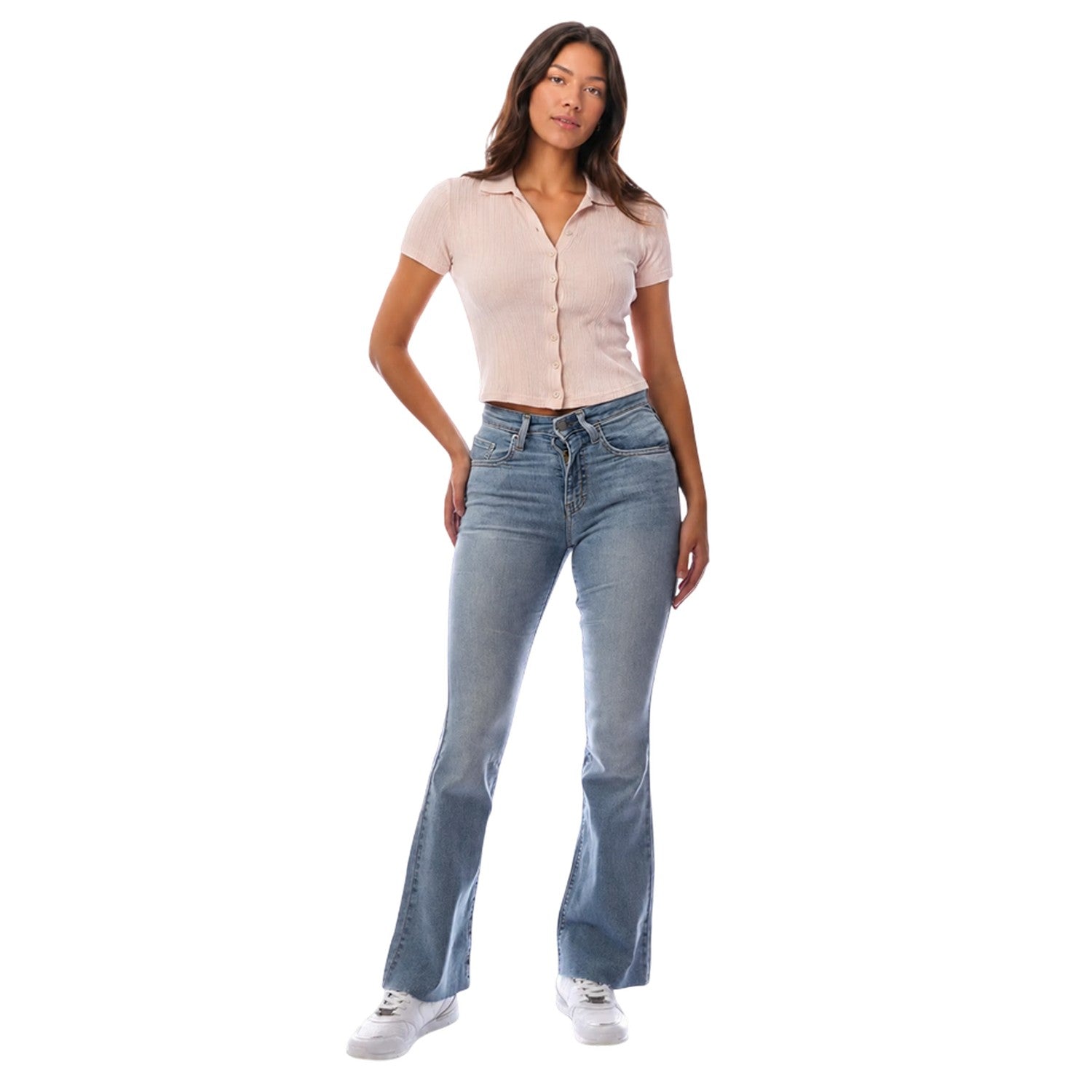 Blue - Lifestyle - Levis Womens-Ladies 5 Pockets Flared Jeans