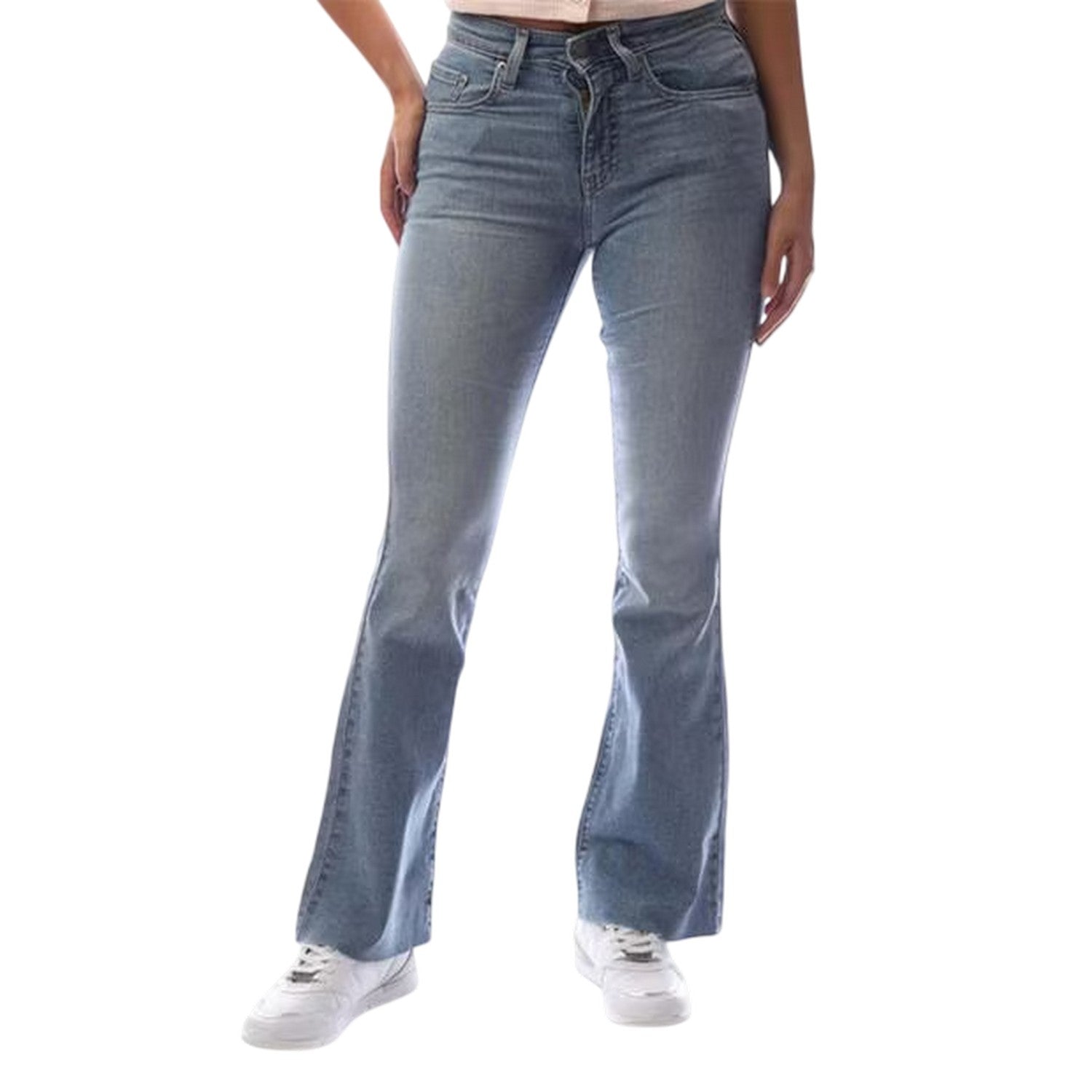 Blue - Front - Levis Womens-Ladies 5 Pockets Flared Jeans