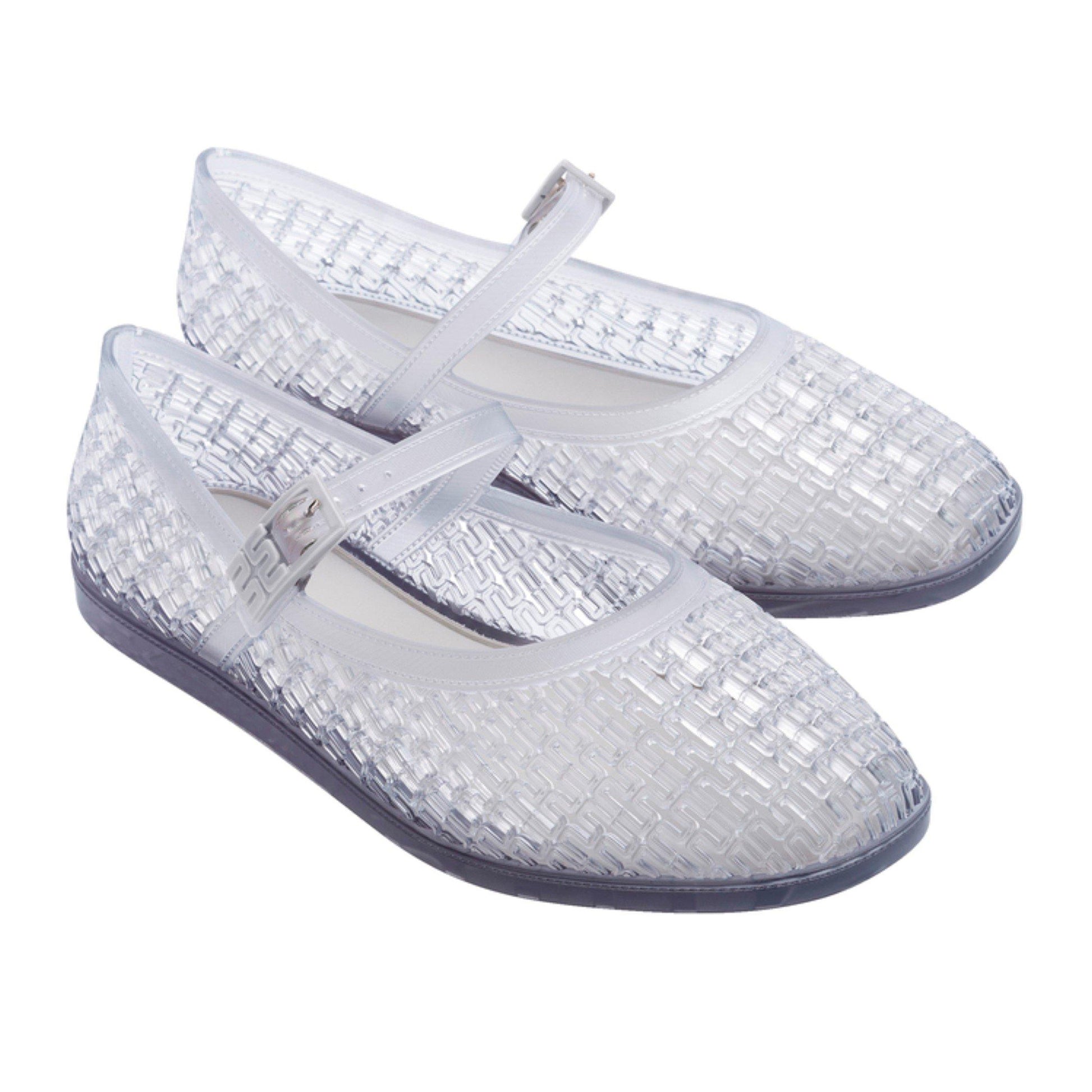 Transparent - Side - Melissa Womens-Ladies Harper Round Toe Flare Heel Mary Janes