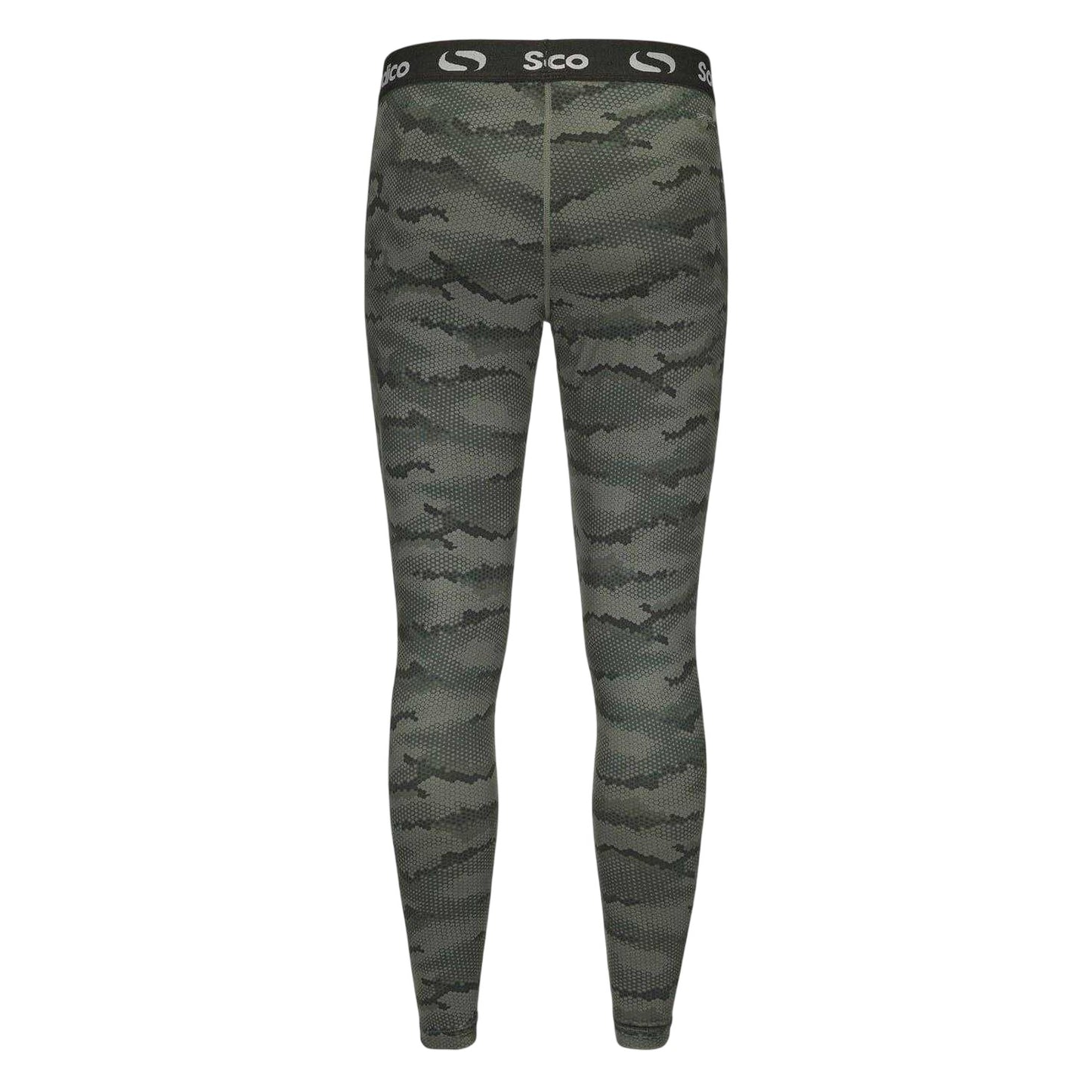 Green - Back - Sondico Mens Core Camo Base Layer Leggings