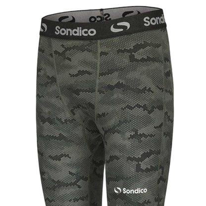 Green - Lifestyle - Sondico Mens Core Camo Base Layer Leggings