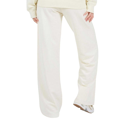 Cream - Back - Brave Soul Womens-Ladies Wide Leg Jogging Bottoms