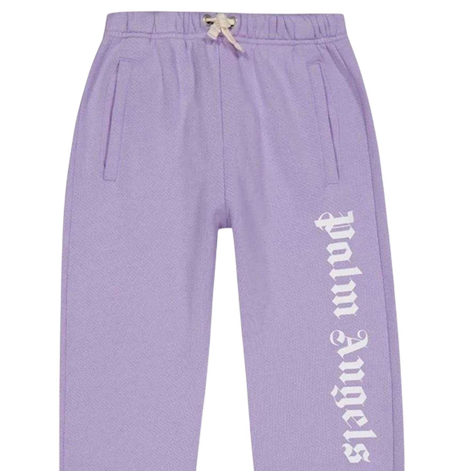 Lilac-White - Side - Palm Angels Childrens-Kids Logo Jogging Bottoms