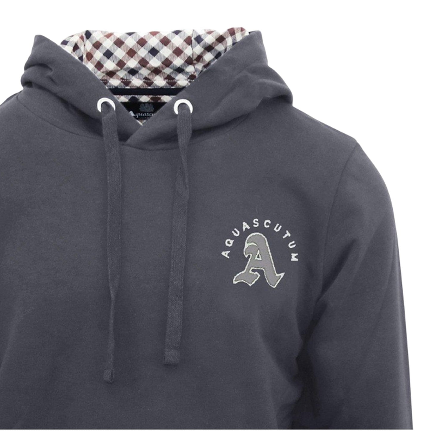 Antracite - Side - Aquascutum Mens Kangaroo Pocket Long-Sleeved Hoodie