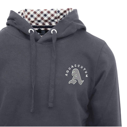 Antracite - Side - Aquascutum Mens Kangaroo Pocket Long-Sleeved Hoodie