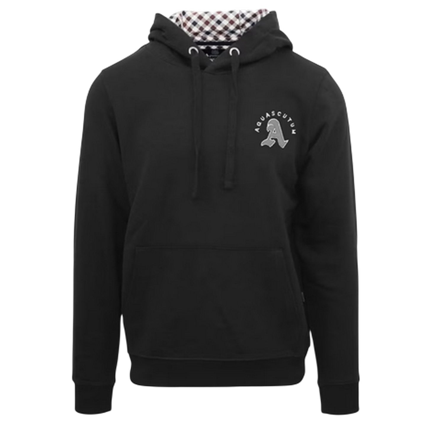 Black - Front - Aquascutum Mens Kangaroo Pocket Long-Sleeved Hoodie
