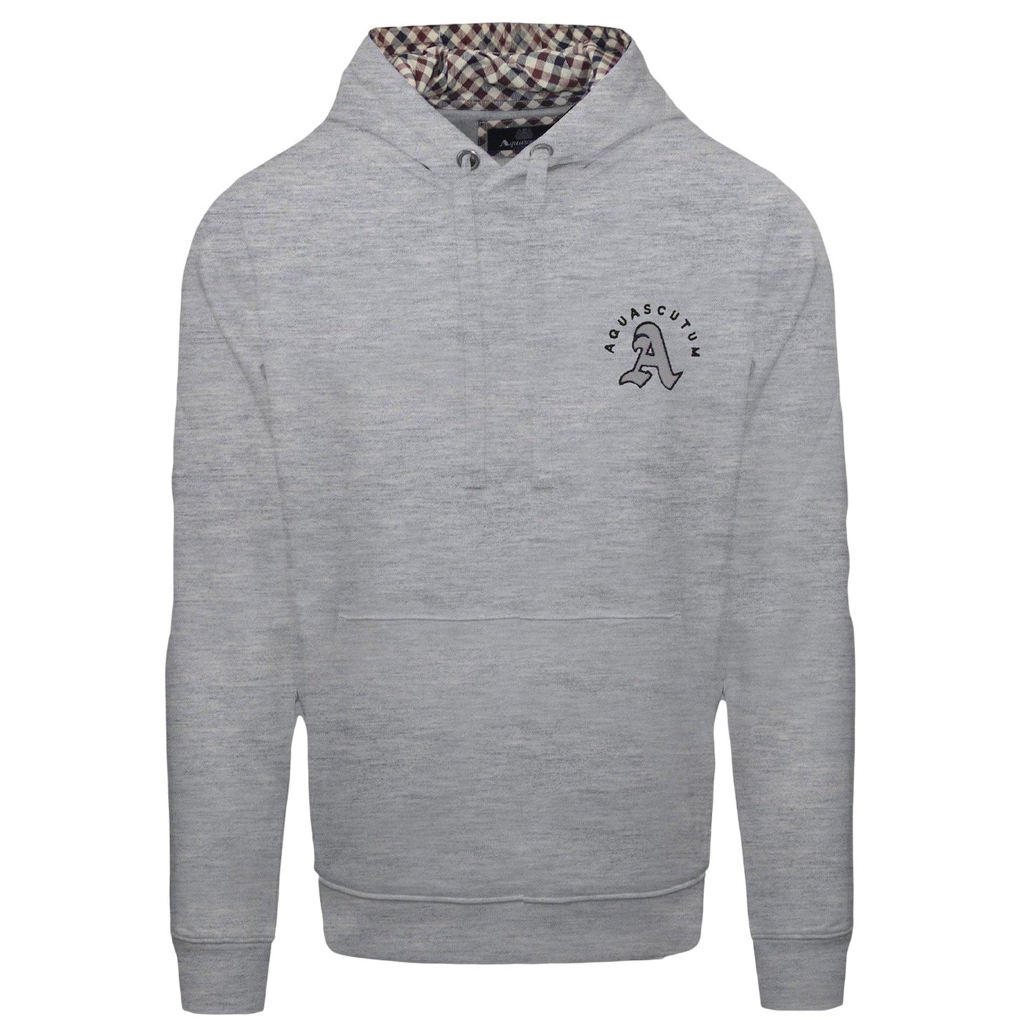 Grey - Front - Aquascutum Mens Kangaroo Pocket Long-Sleeved Hoodie