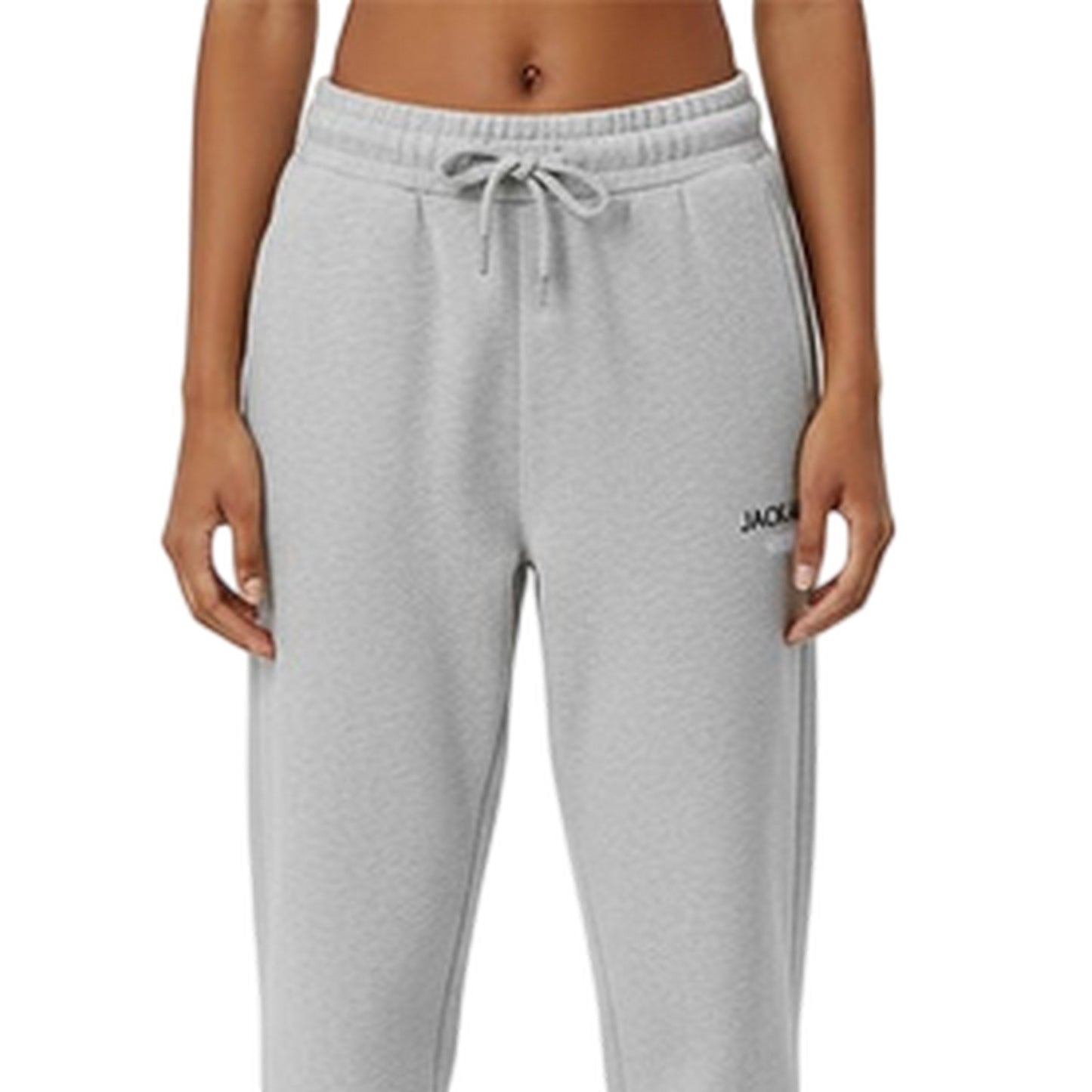 Grey Marl - Side - Jack Wills Womens-Ladies Bayton Relaxed Fit Jogging Bottoms
