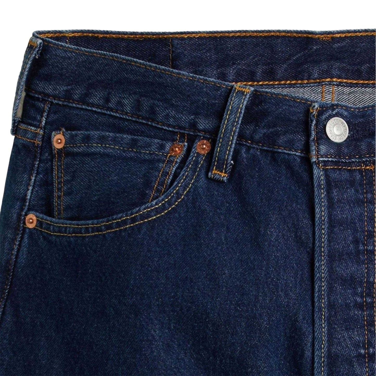 Blue - Side - Levis Mens Coaster 93 Denim Straight Jeans