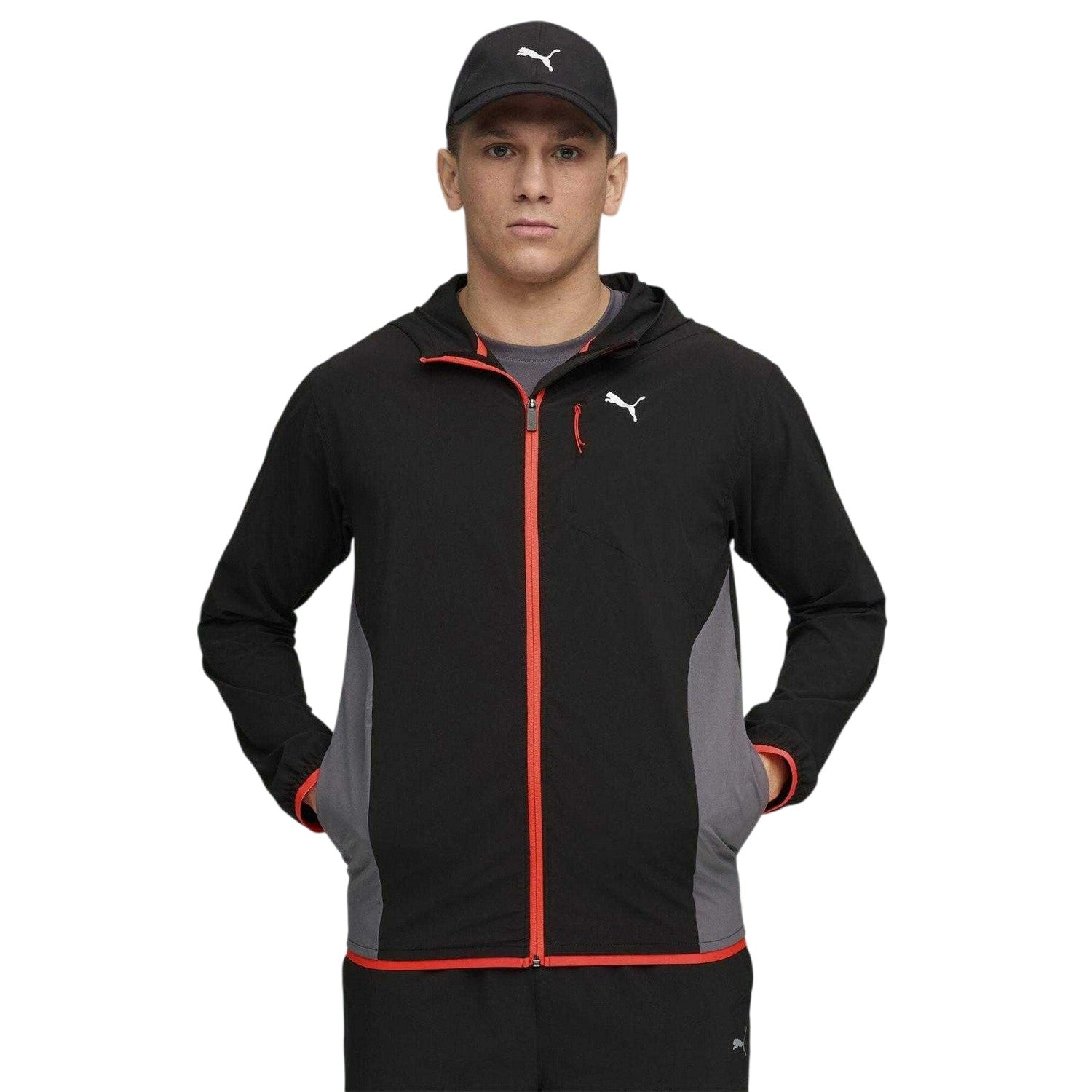 Black-Grey - Lifestyle - Puma Mens Flex Woven Sport Tracksuit