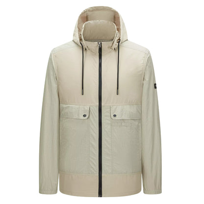 Khaki - Front - Firetrap Mens Lightweight Hooded Jacket