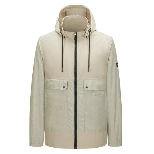Khaki - Front - Firetrap Mens Lightweight Hooded Jacket