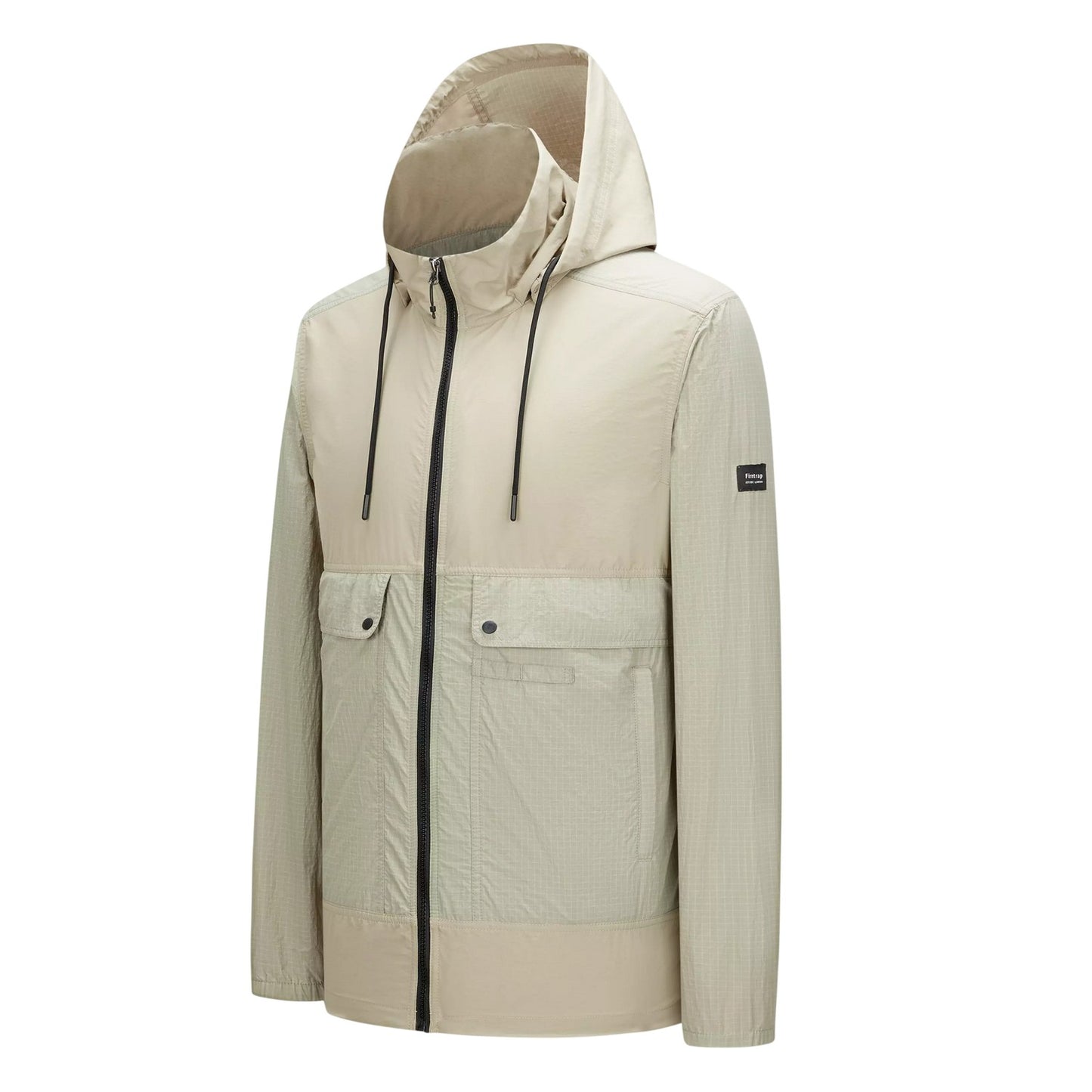 Khaki - Side - Firetrap Mens Lightweight Hooded Jacket