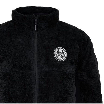 Black - Side - NY Concept Mens Trent Teddy Fleece Zipped Jacket