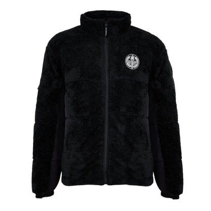 Black - Front - NY Concept Mens Trent Teddy Fleece Zipped Jacket