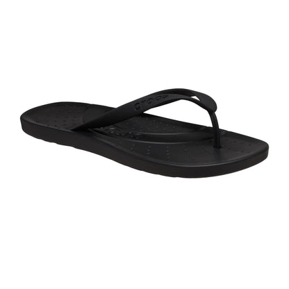 Black - Side - Teva Mens Textile Flat Sandals