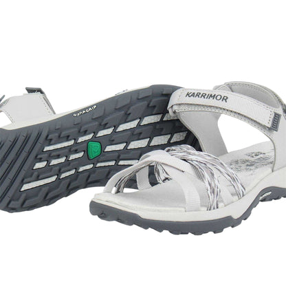 Light Grey - Side - Karrimor Childrens-Kids Adjustable Strap Sandals