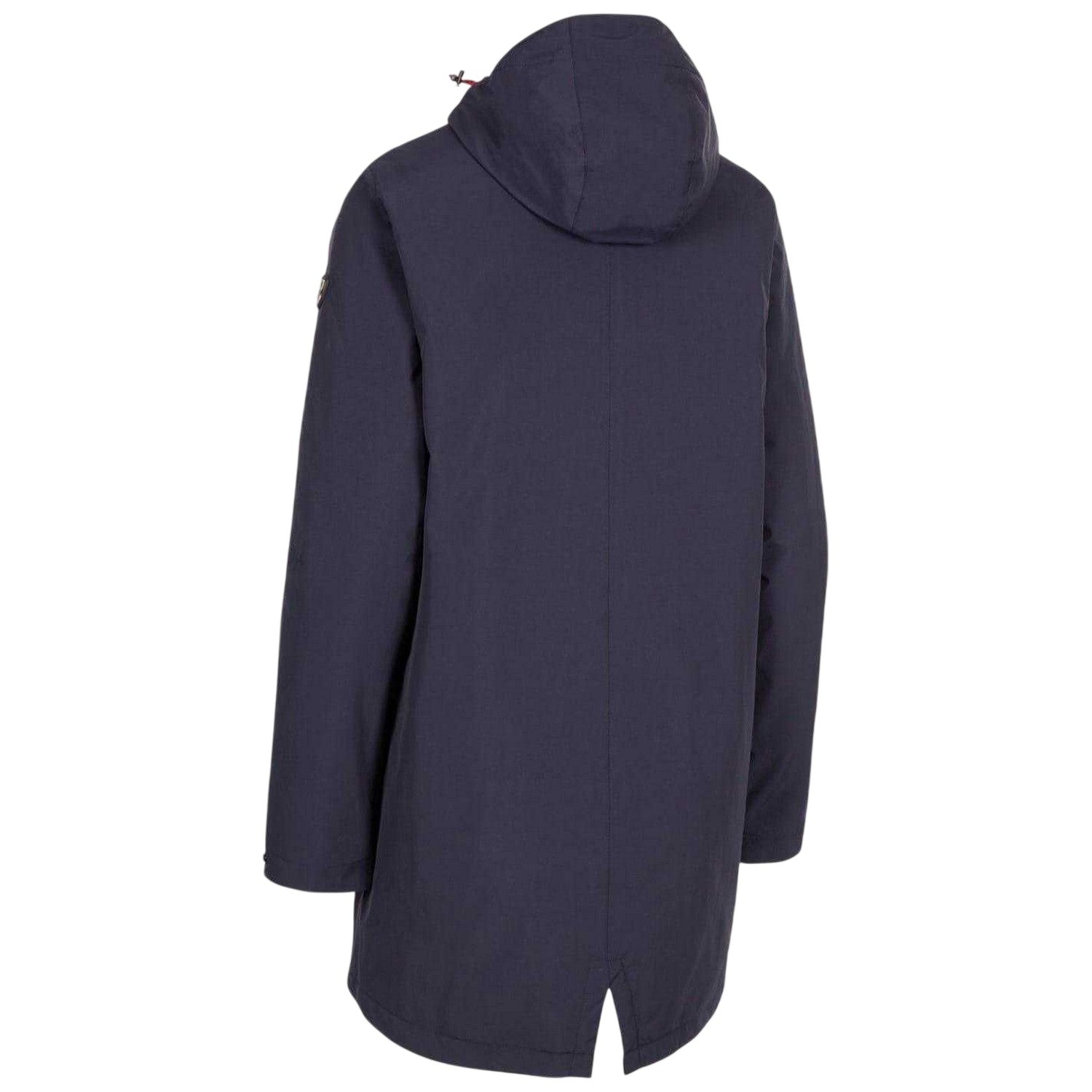 Navy - Back - Trespass Womens-Ladies Overcast Press Stud Raincoat