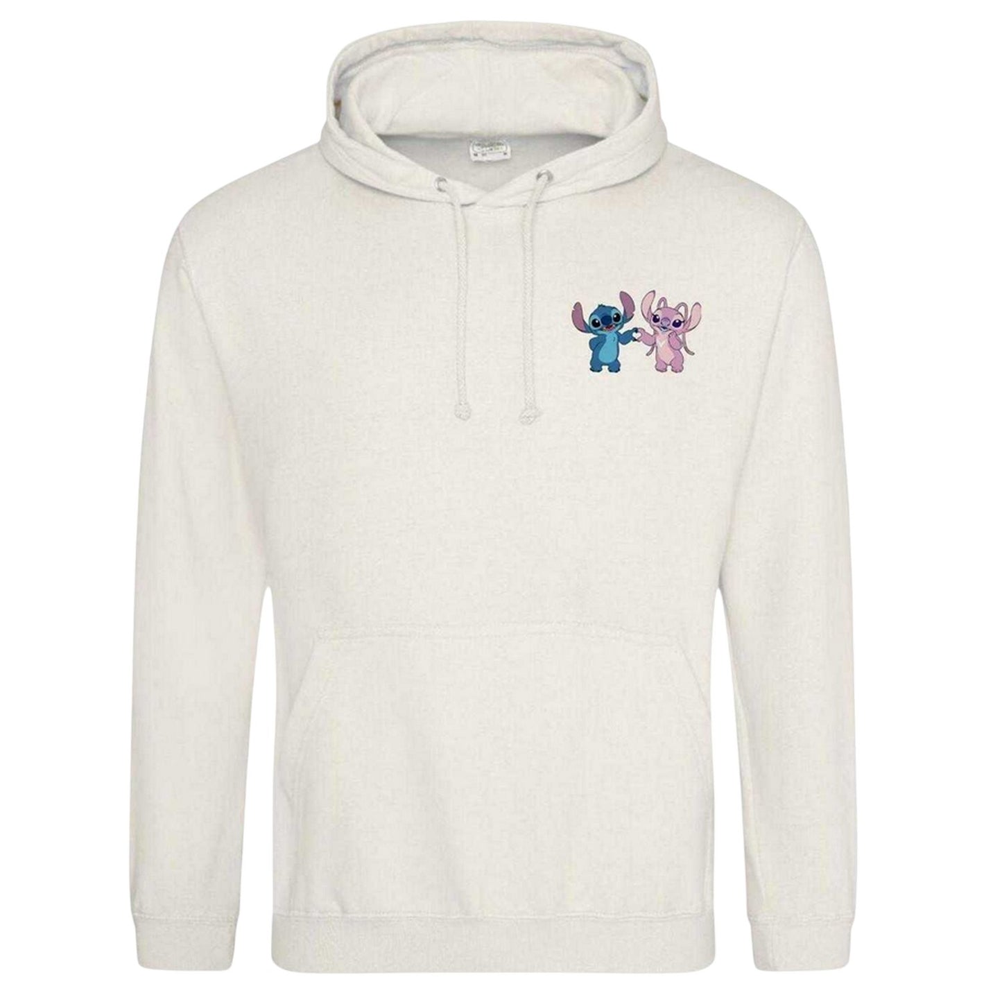 White - Front - Lilo & Stitch Unisex Adult Love Hands Valentine`s Day Hoodie