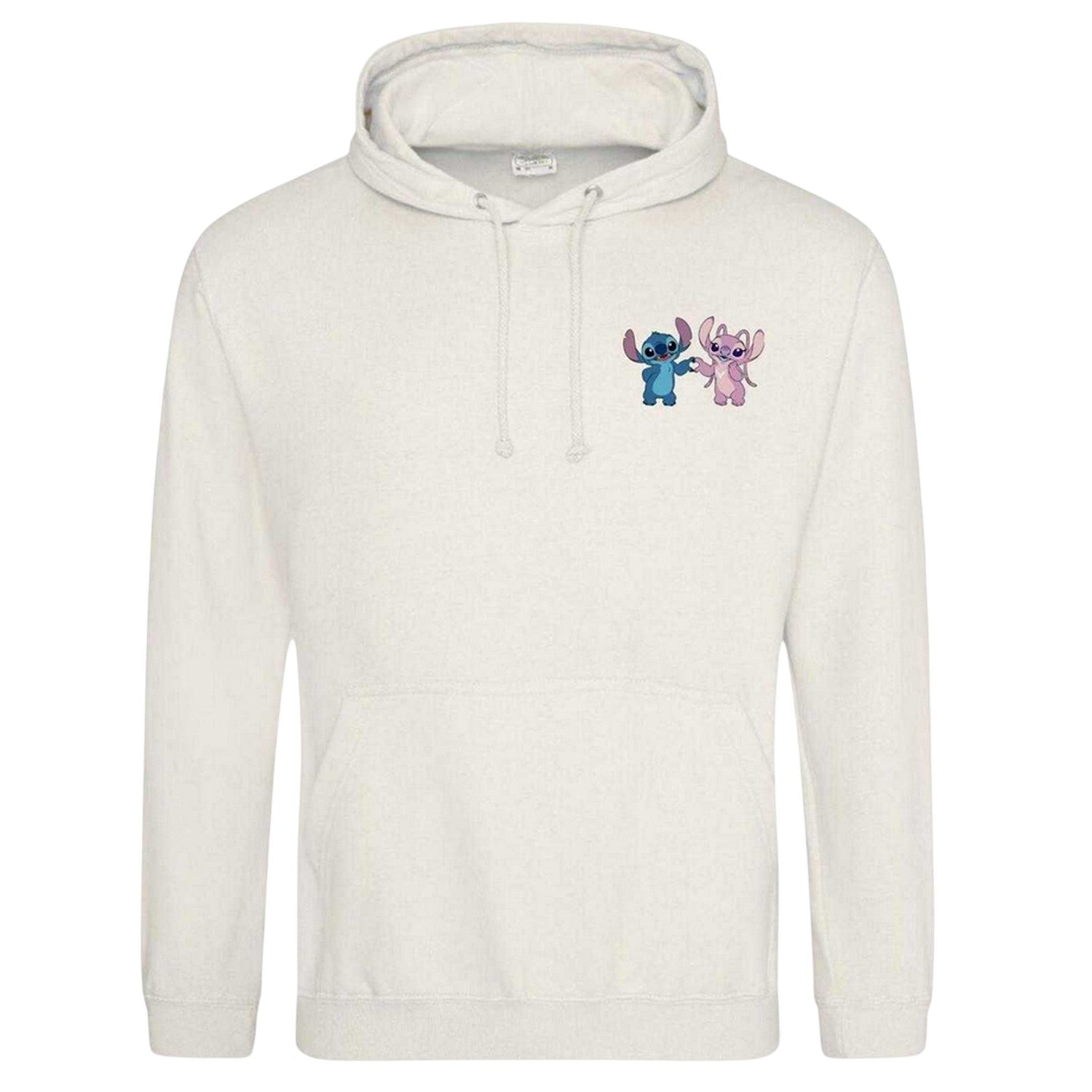 White - Front - Lilo & Stitch Unisex Adult Love Hands Valentine`s Day Hoodie