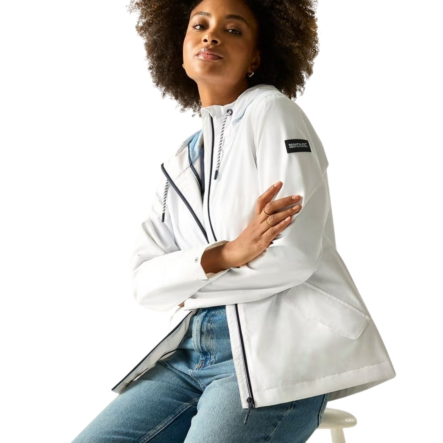 White - Lifestyle - Regatta Womens-Ladies Bayletta Waterproof Jacket