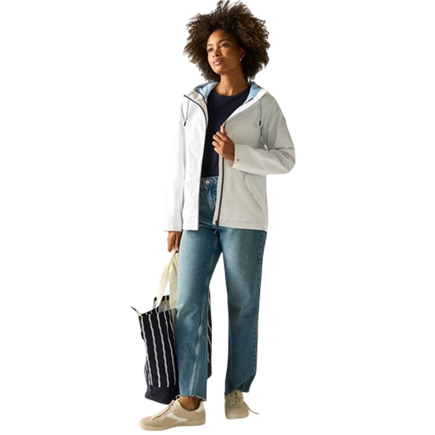 White - Pack Shot - Regatta Womens-Ladies Bayletta Waterproof Jacket