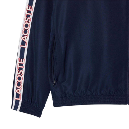 Navy - Lifestyle - Lacoste Mens Colour Block Logo Tennis Jacket