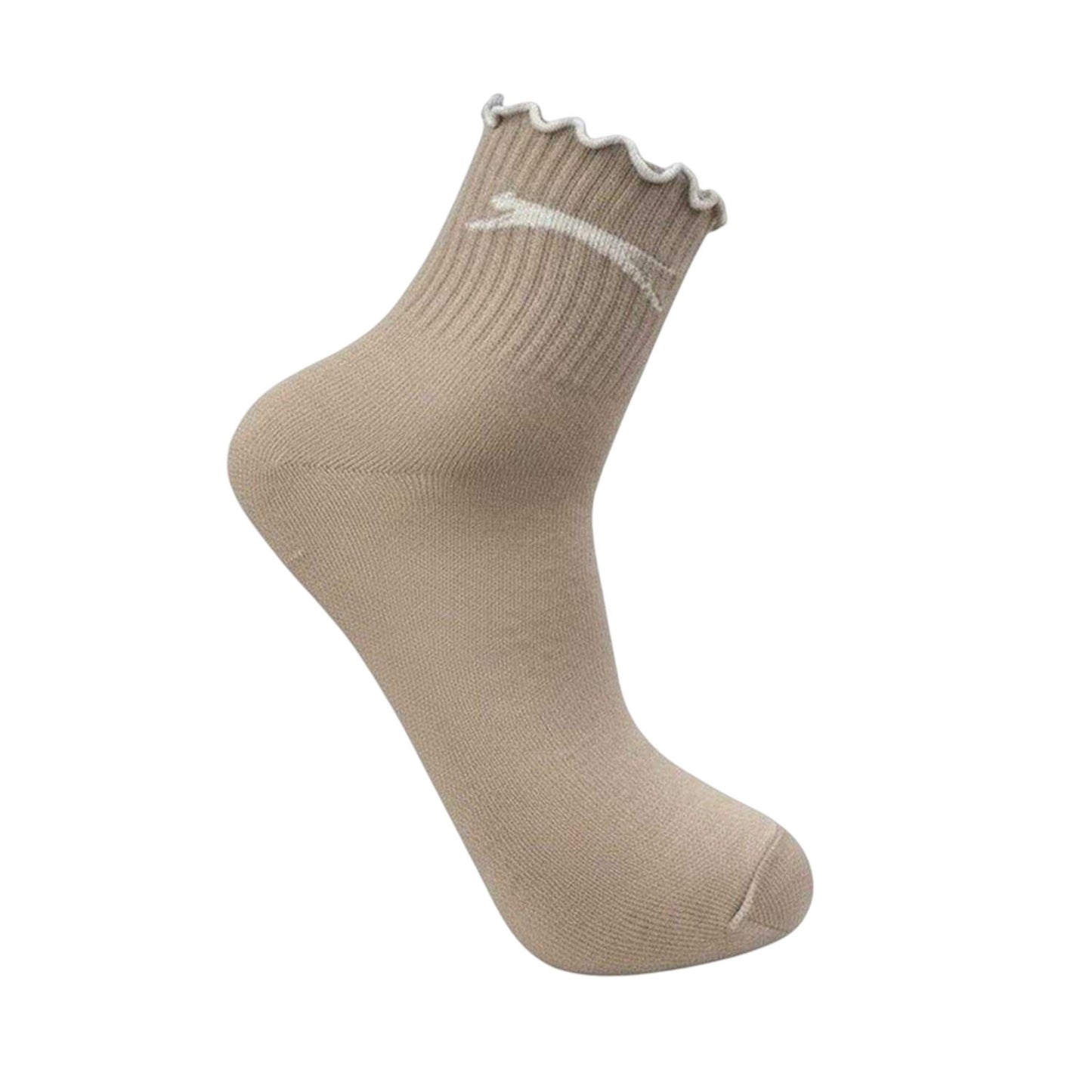 Multicoloured - Back - Slazenger Womens-Ladies Ruffled Polyester Ankle Socks (Pack of 5)