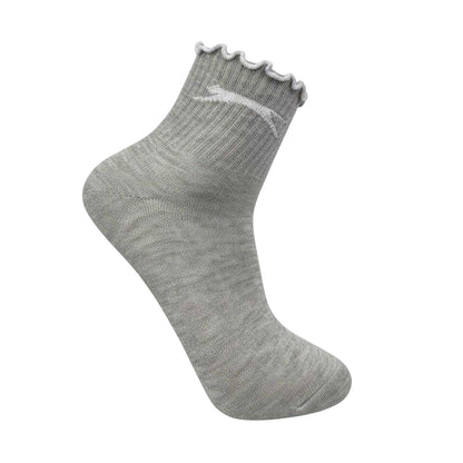 Multicoloured - Pack Shot - Slazenger Womens-Ladies Ruffled Polyester Ankle Socks (Pack of 5)