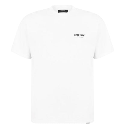 White - Front - Represent Mens Owners Club Cotton T-Shirt