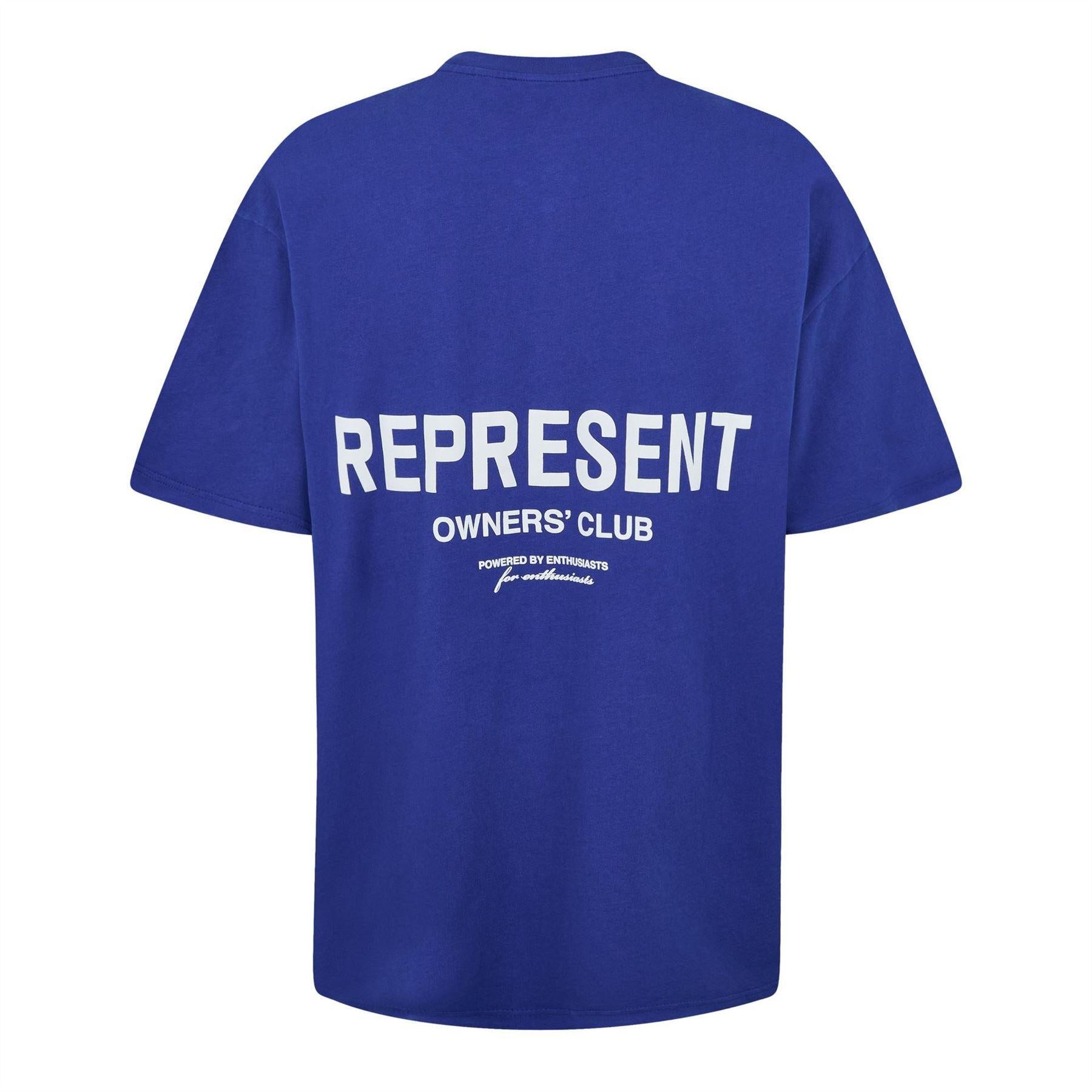 Cobalt - Back - Represent Mens Owners Club Cotton T-Shirt