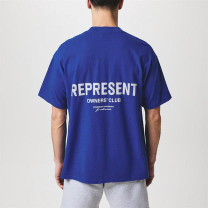 Cobalt - Side - Represent Mens Owners Club Cotton T-Shirt