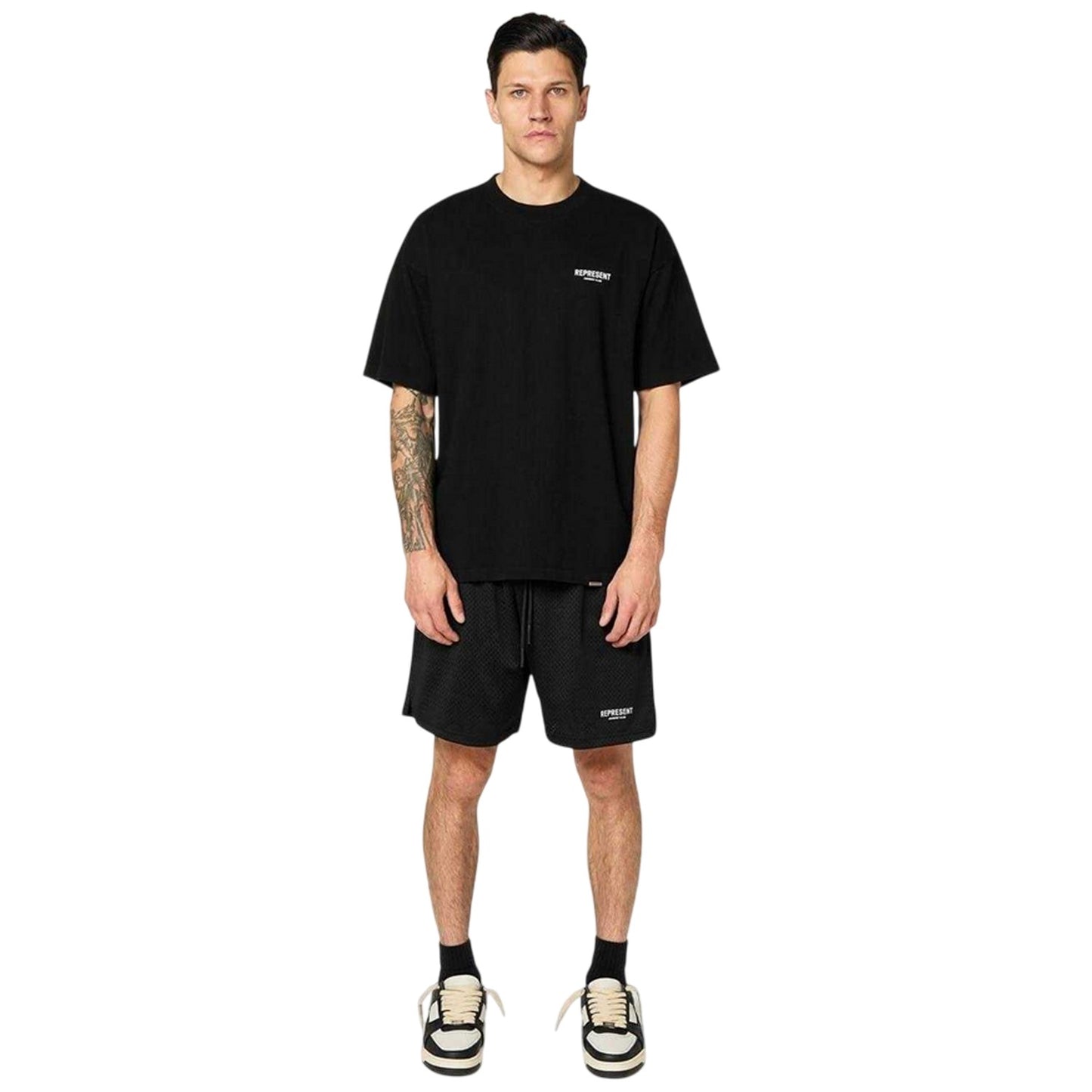 Black - Pack Shot - Represent Mens Owners Club Cotton T-Shirt