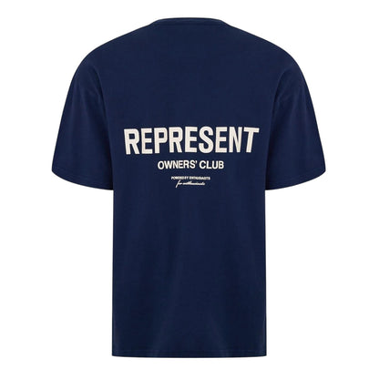 Navy - Back - Represent Mens Owners Club Cotton T-Shirt
