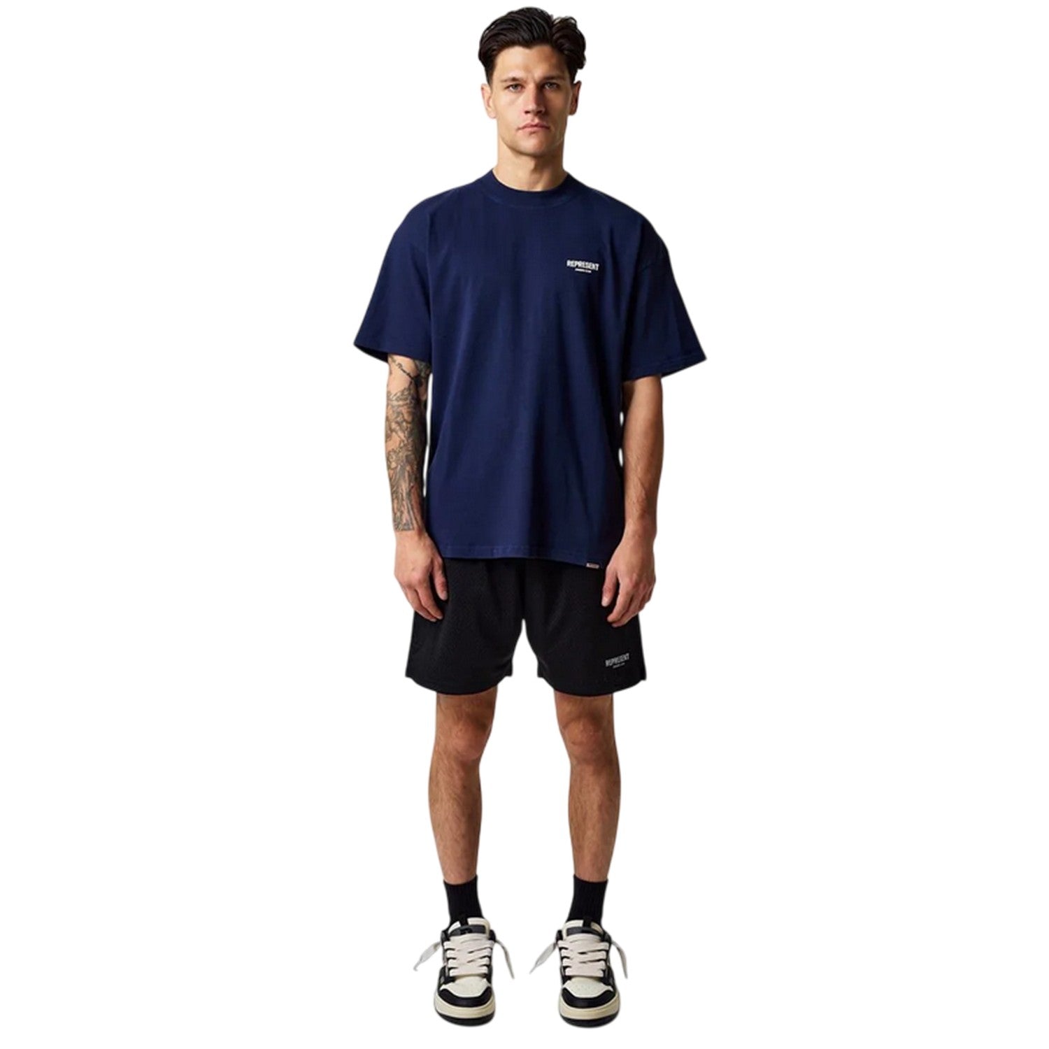 Navy - Pack Shot - Represent Mens Owners Club Cotton T-Shirt