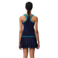 Blue - Back - Lacoste Womens-Ladies French Terry Cross Back Slim Dress