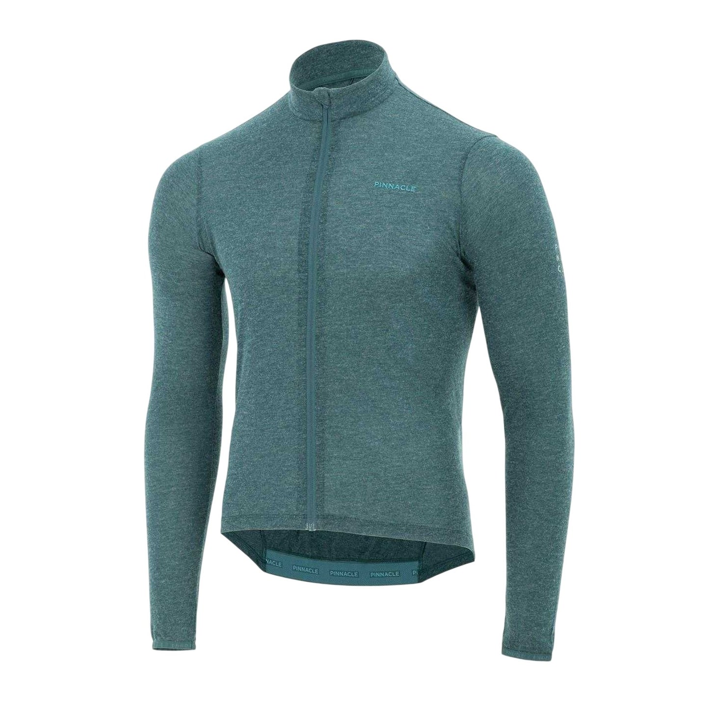 Green Marl - Side - Pinnacle Mens Full Zip Cycling Jersey