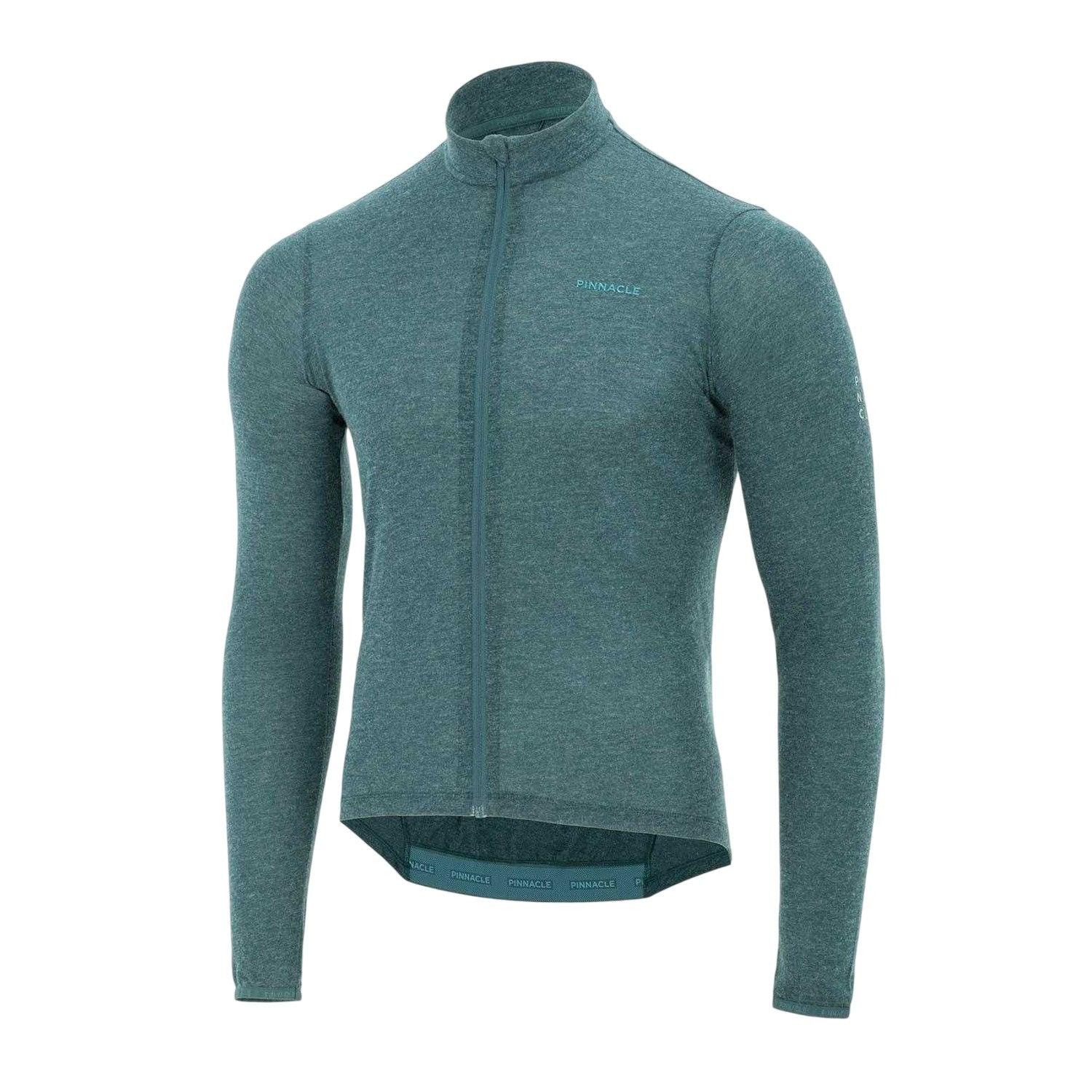 Green Marl - Side - Pinnacle Mens Full Zip Cycling Jersey