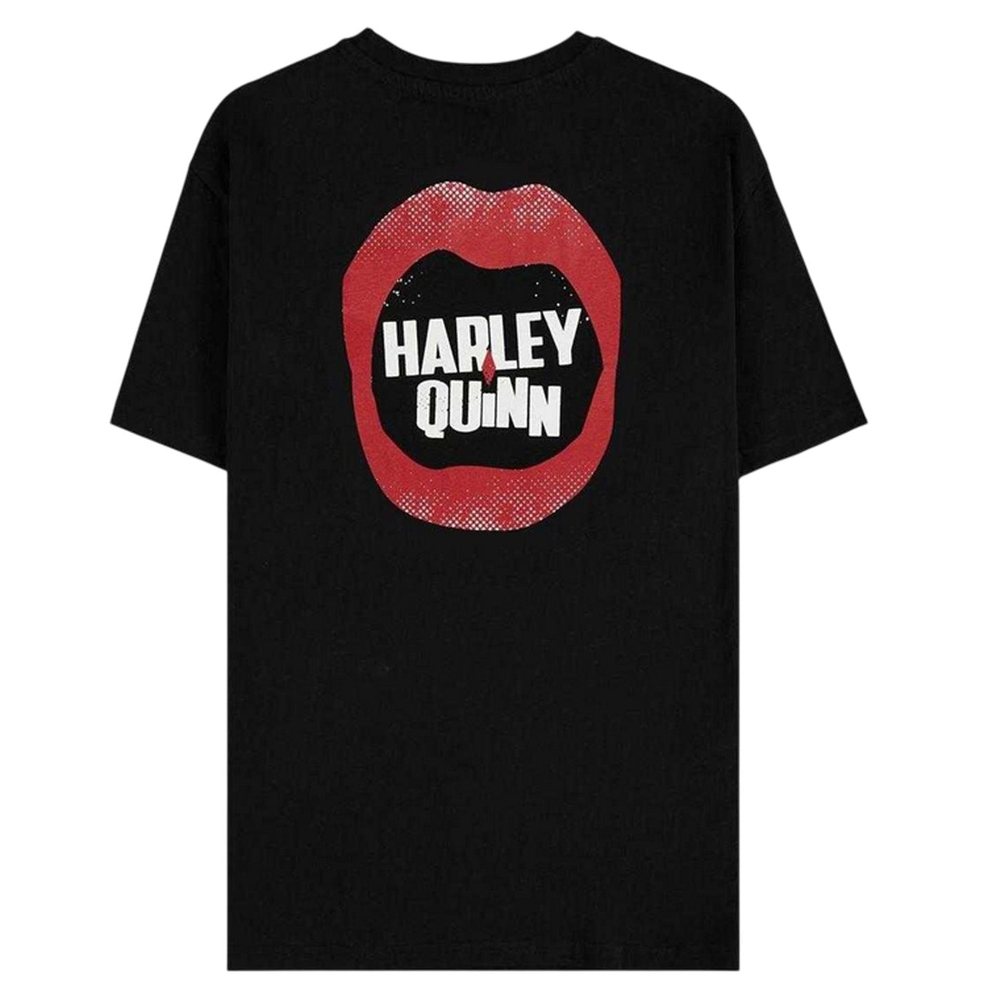 Black - Back - DC Villains Womens-Ladies Harley Quinn T-Shirt