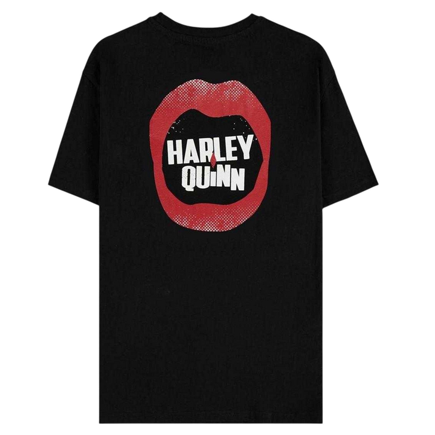 Black - Back - DC Villains Womens-Ladies Harley Quinn T-Shirt
