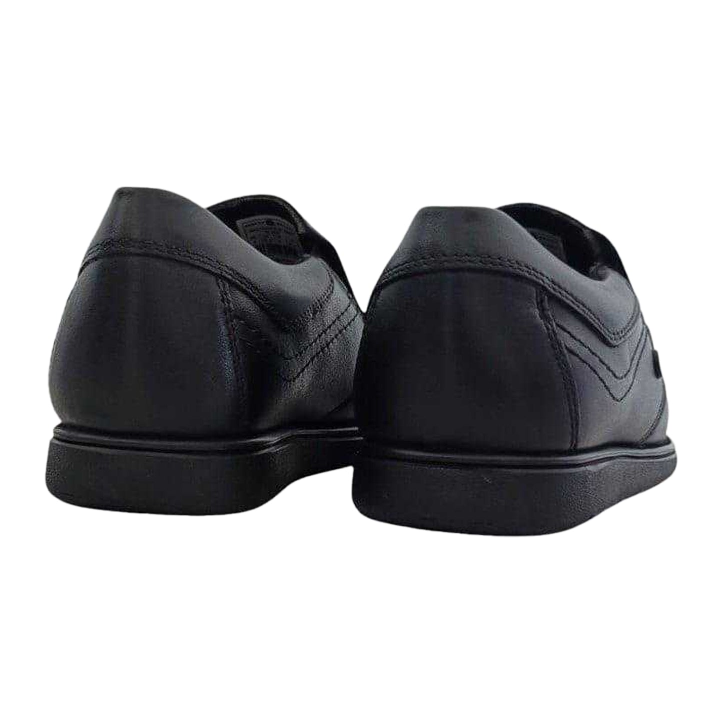 Black - Back - Pretty Green Boys Waltham Moc Toe School Shoes