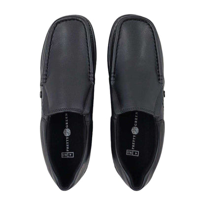 Black - Lifestyle - Pretty Green Boys Waltham Moc Toe School Shoes