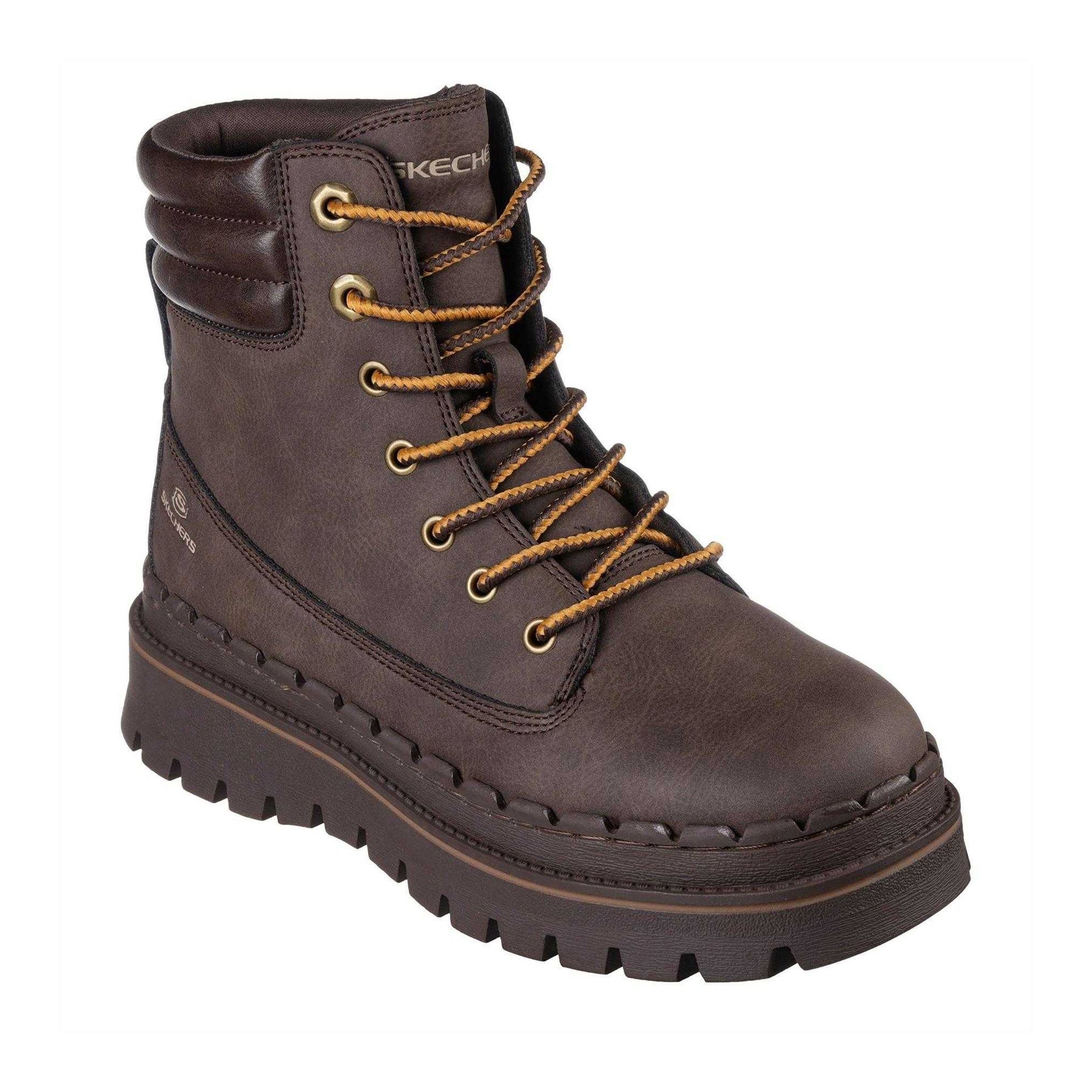 Dark Brown - Lifestyle - Skechers Womens-Ladies Jammers Ankle Boots