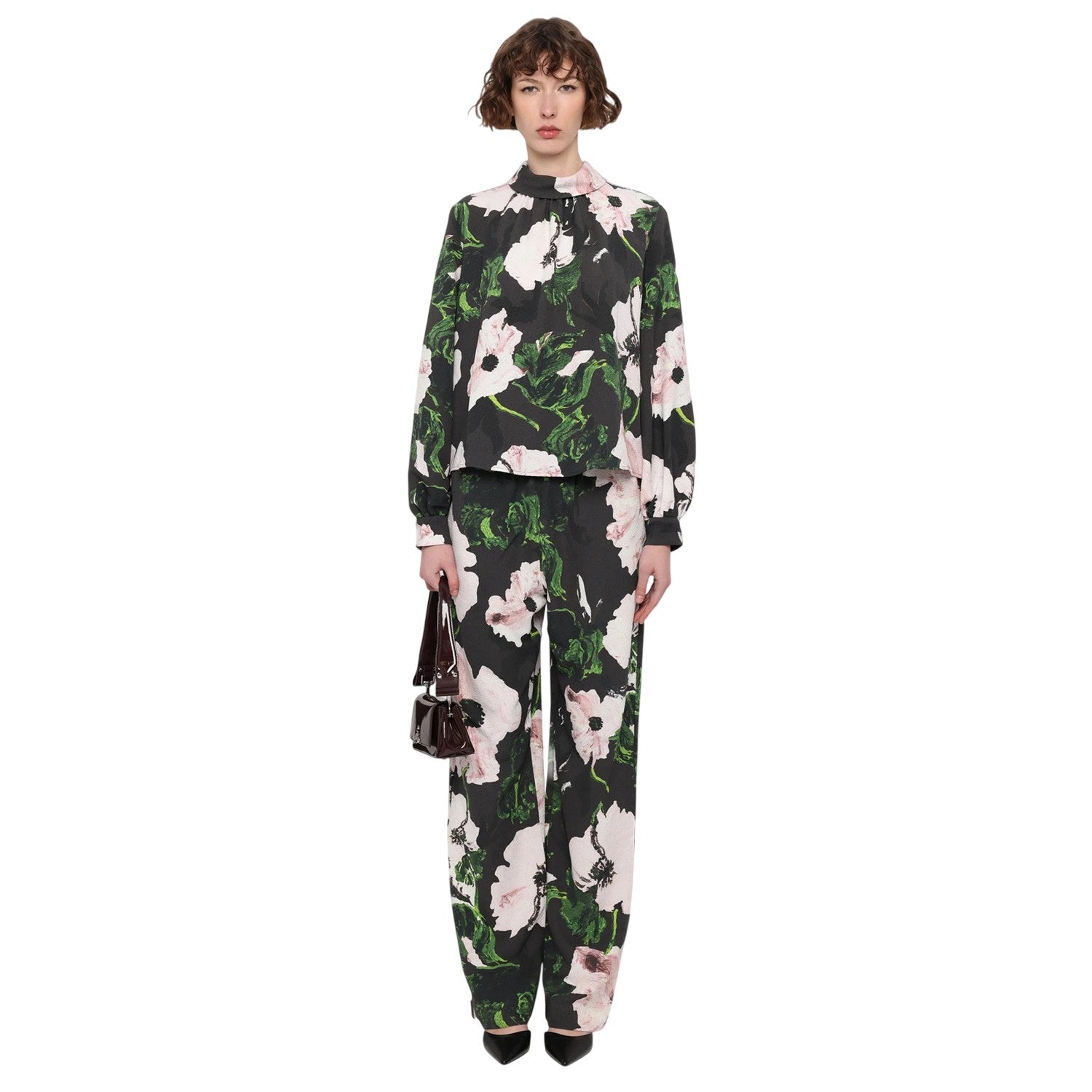 Multicoloured - Pack Shot - Stine Goya Womens-Ladies Floral Trousers