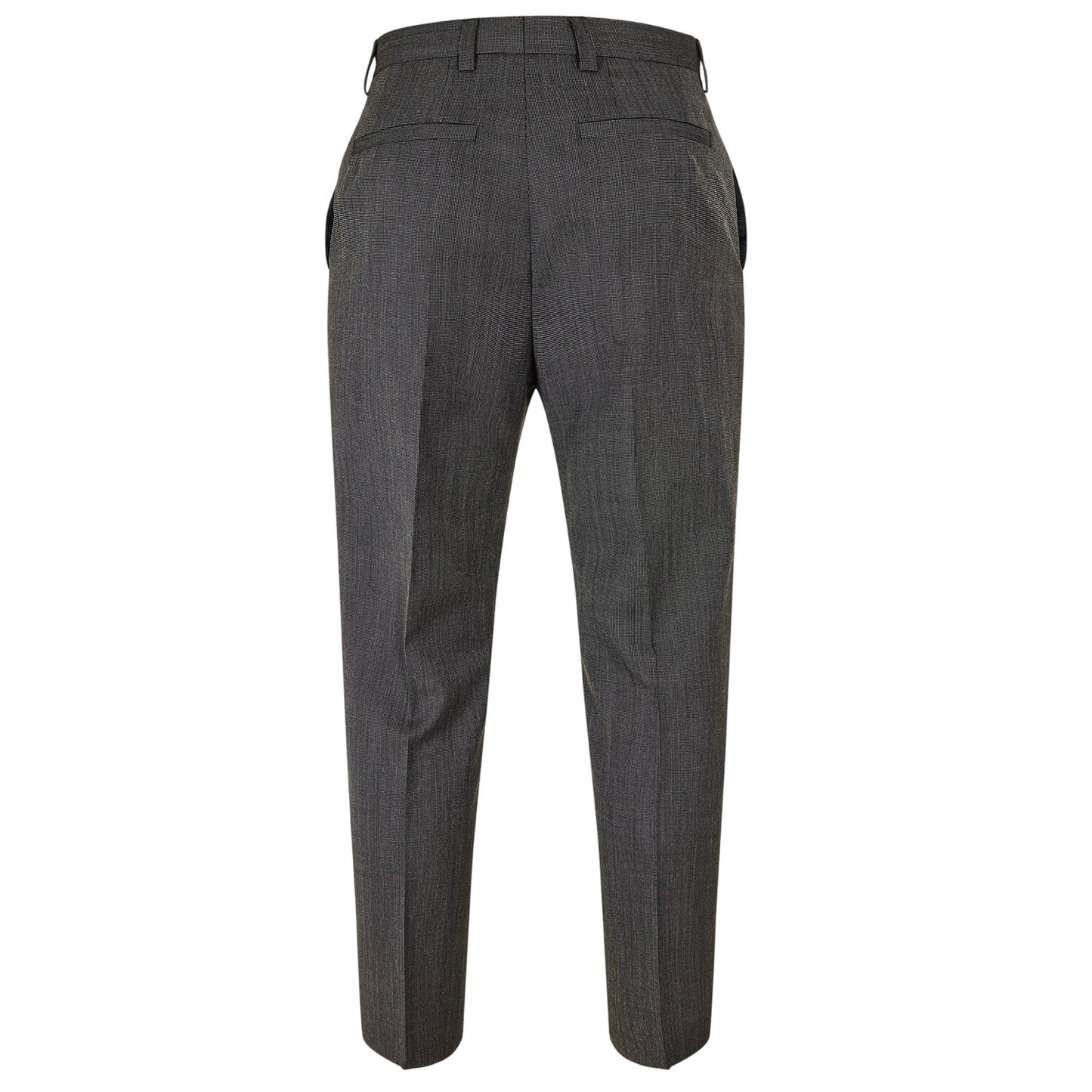 Grey - Back - Hugo Mens Cotton Straight Leg Trousers