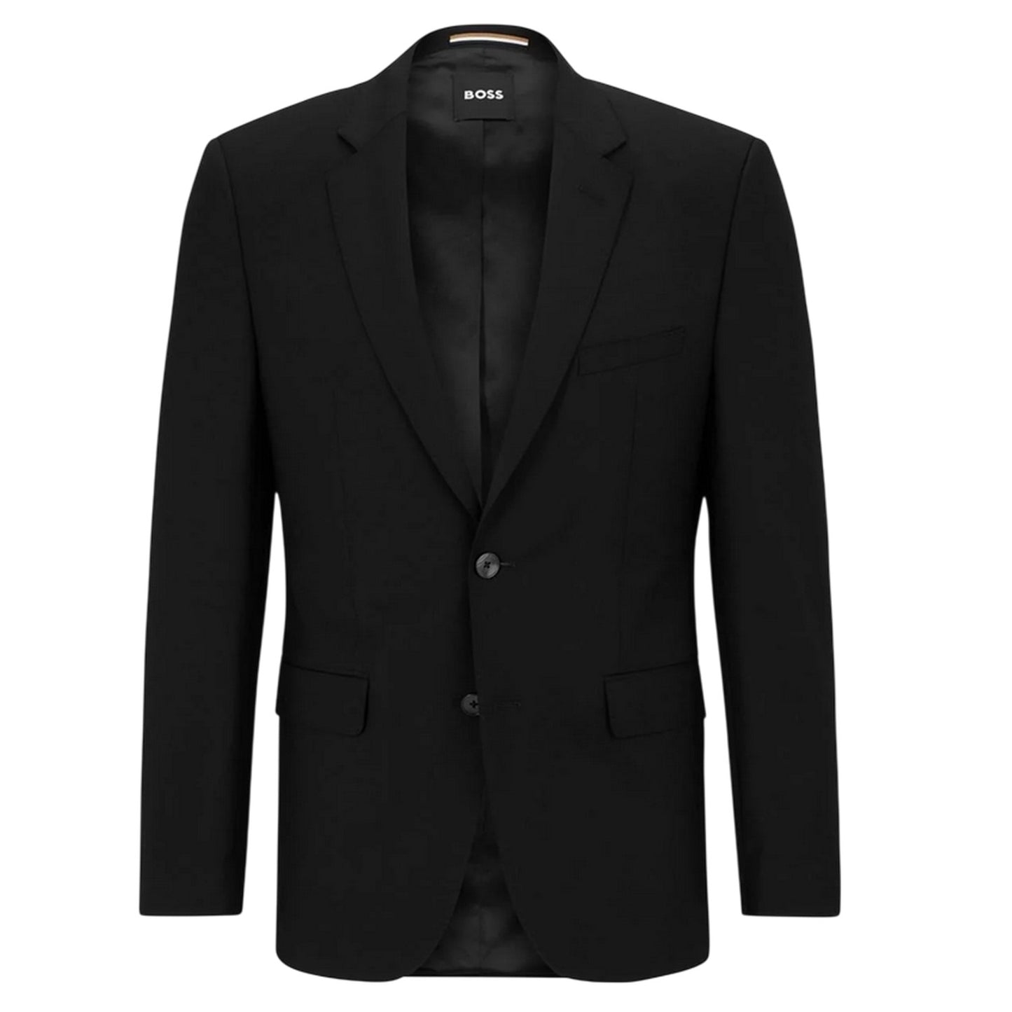 Black - Front - Boss Mens Jasper Notch Neck Suit Jacket