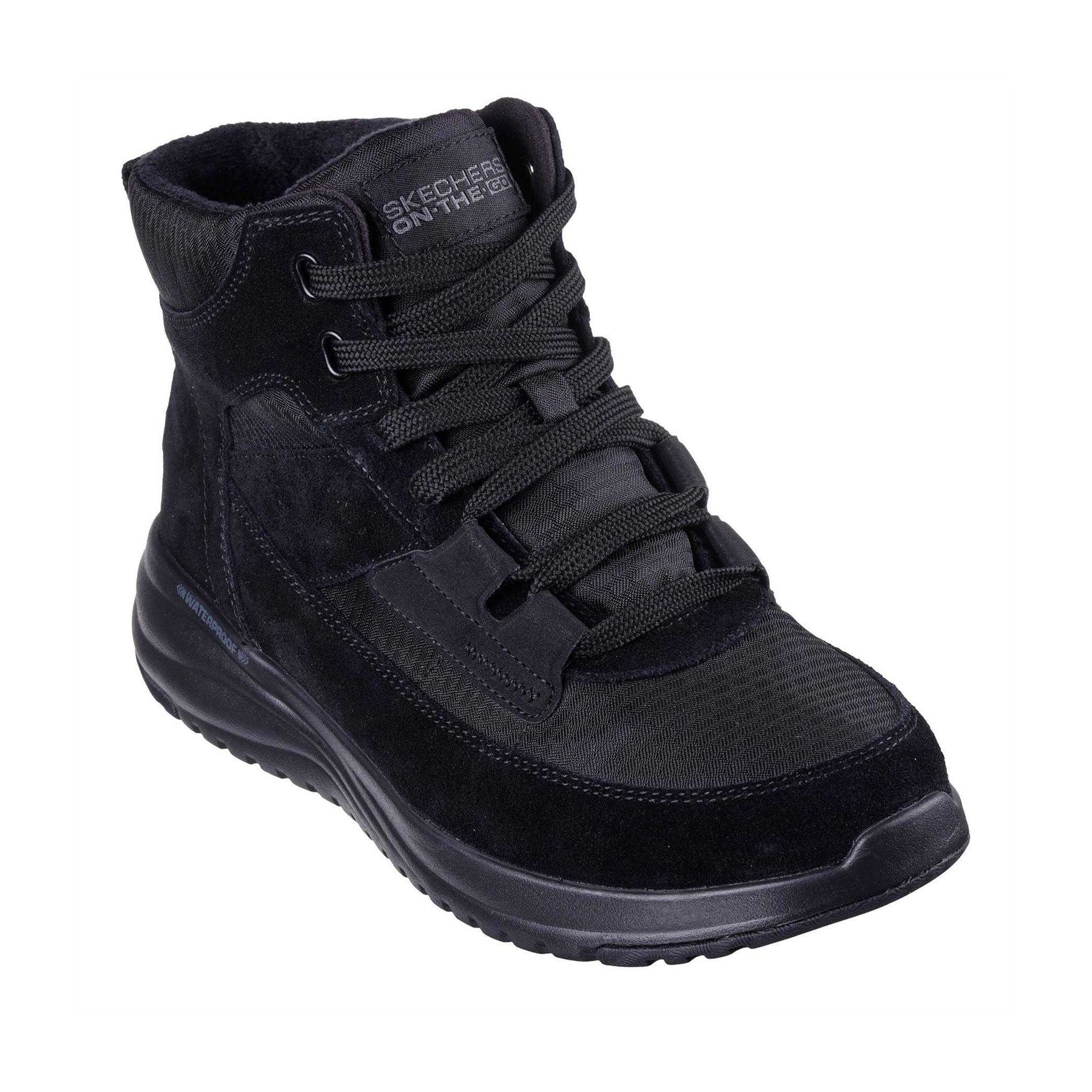 Black - Pack Shot - Skechers Womens-Ladies On The GO Stellar Suede Ankle Boots