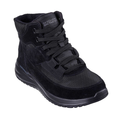 Black - Pack Shot - Skechers Womens-Ladies On The GO Stellar Suede Ankle Boots