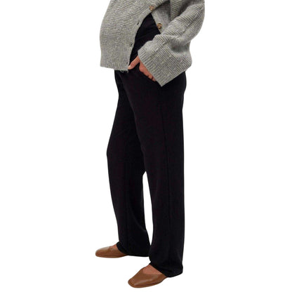 Black - Lifestyle - Mamalicious Womens-Ladies Plain Straight Leg Maternity Trousers